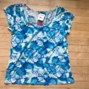 Fresh Produce blue cotton print tee